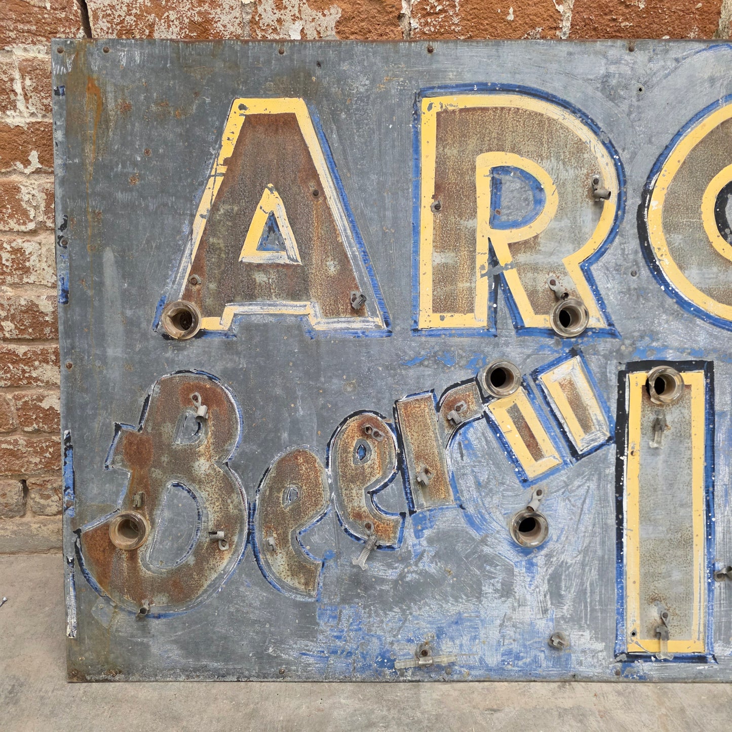 "Arcadia Inn" Beer and Liquor Metal Sign