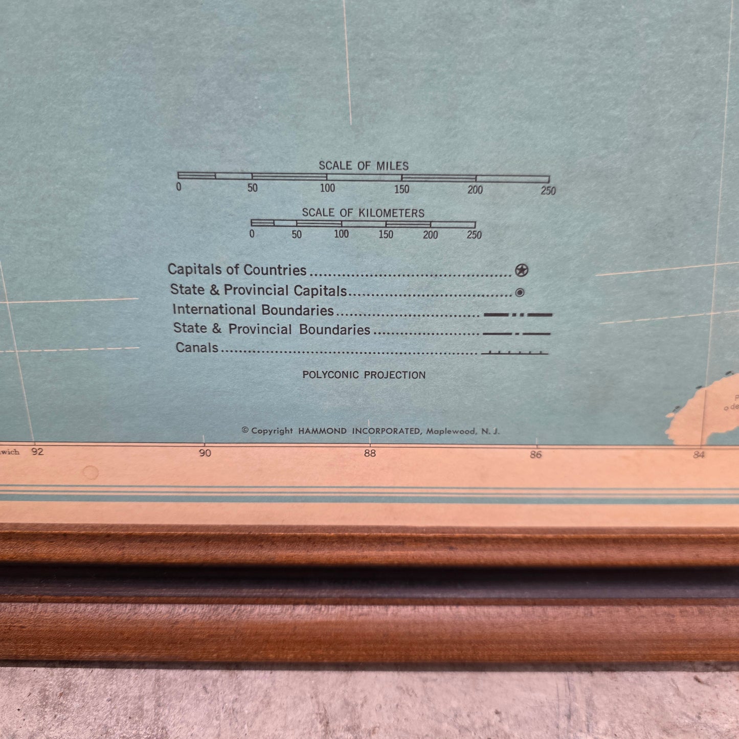 Vintage Hammond's Superior Map of the United States