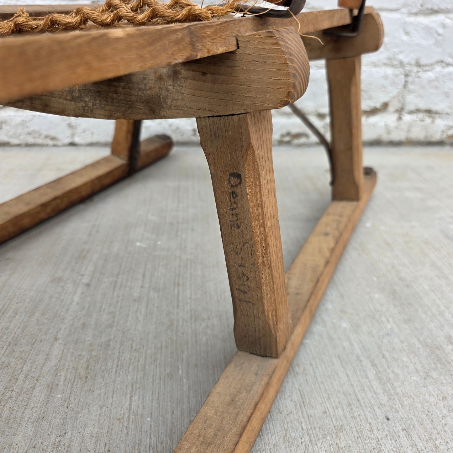 European Wooden Children's Snow Sled