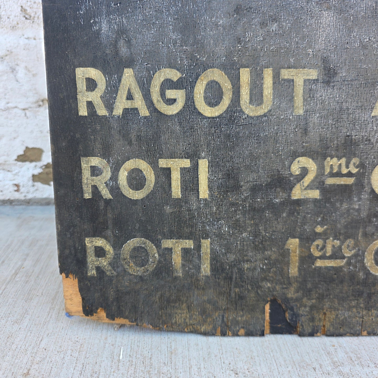 Wooden French Butcher Shop Menu Sign