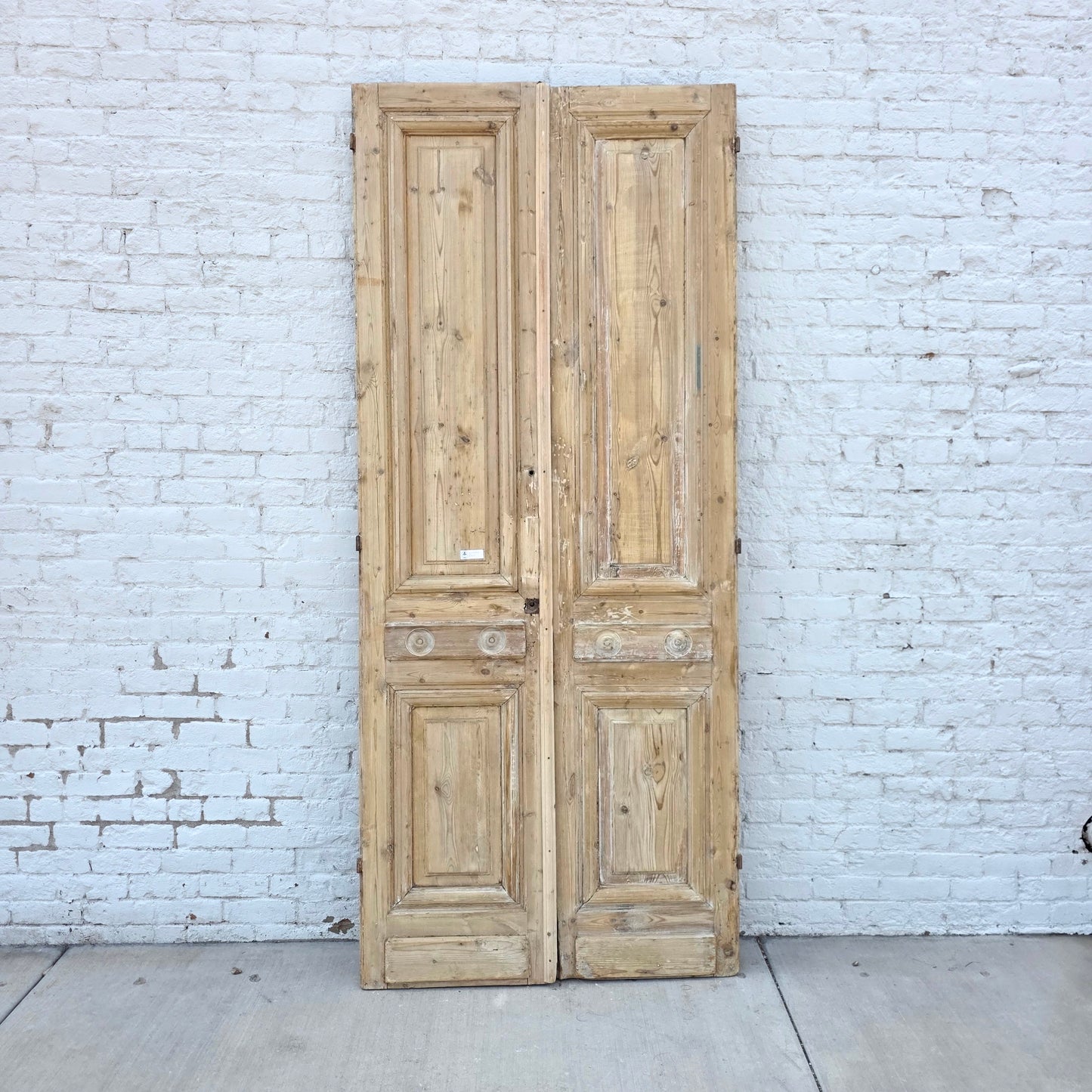 Pair of Washed Antique 2-Panel Doors