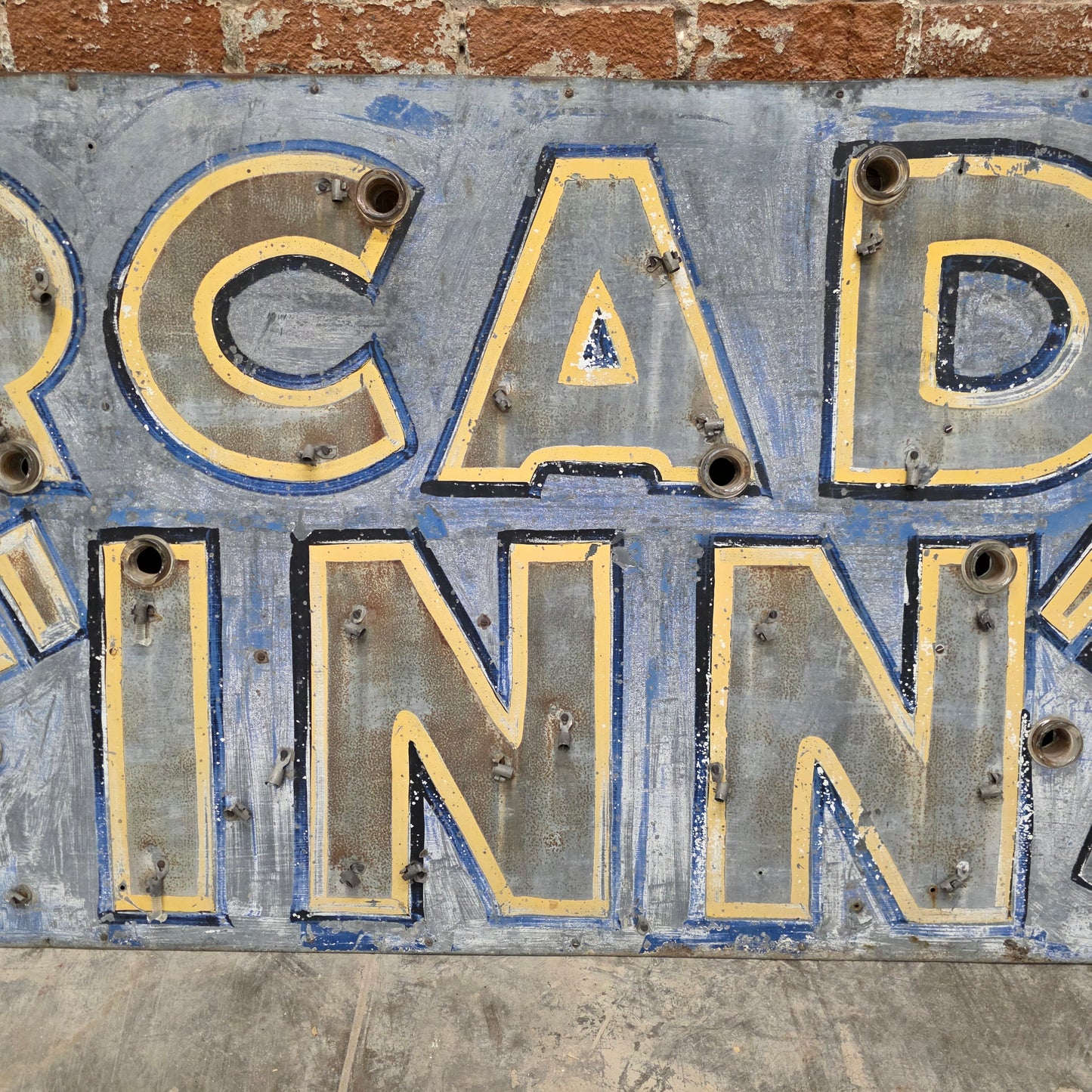 "Arcadia Inn" Beer and Liquor Metal Sign