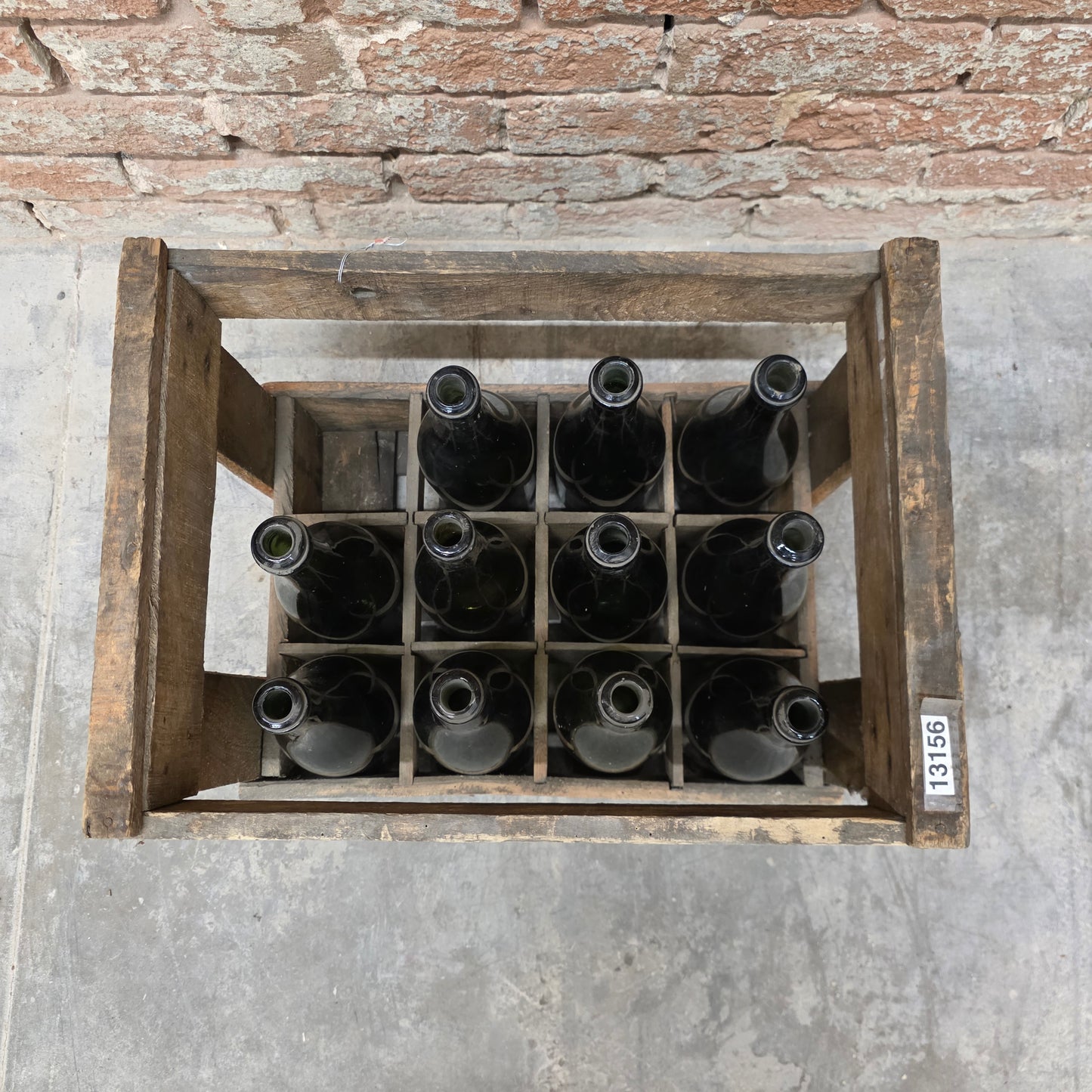 Wine Bottles in Crate from Brasserie Waterloo in Bracquegnies, Belgium