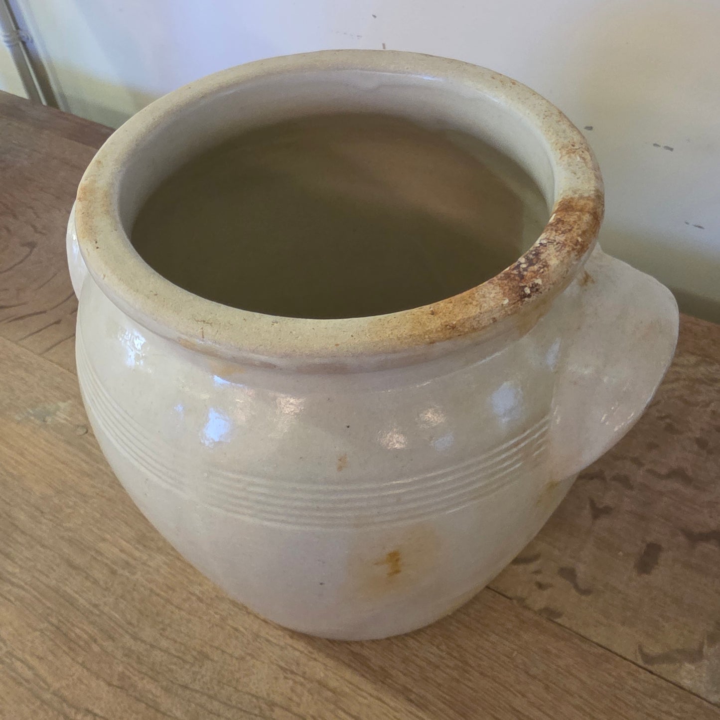 Large Antique French Confit Pot