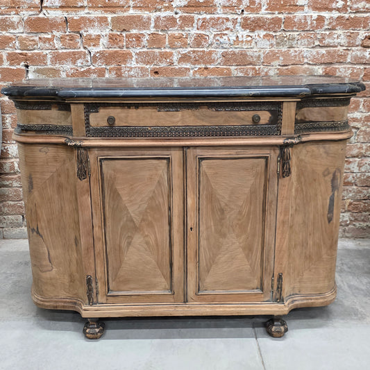 Antique French Sideboard Cabinet with Italian Marble Top