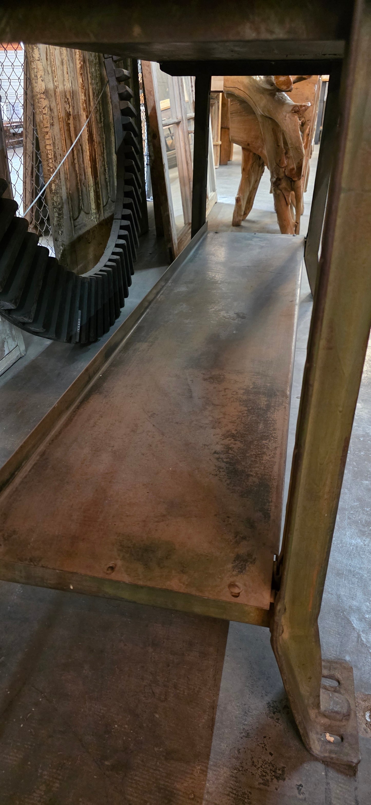 Reclaimed Wood Top Work Table