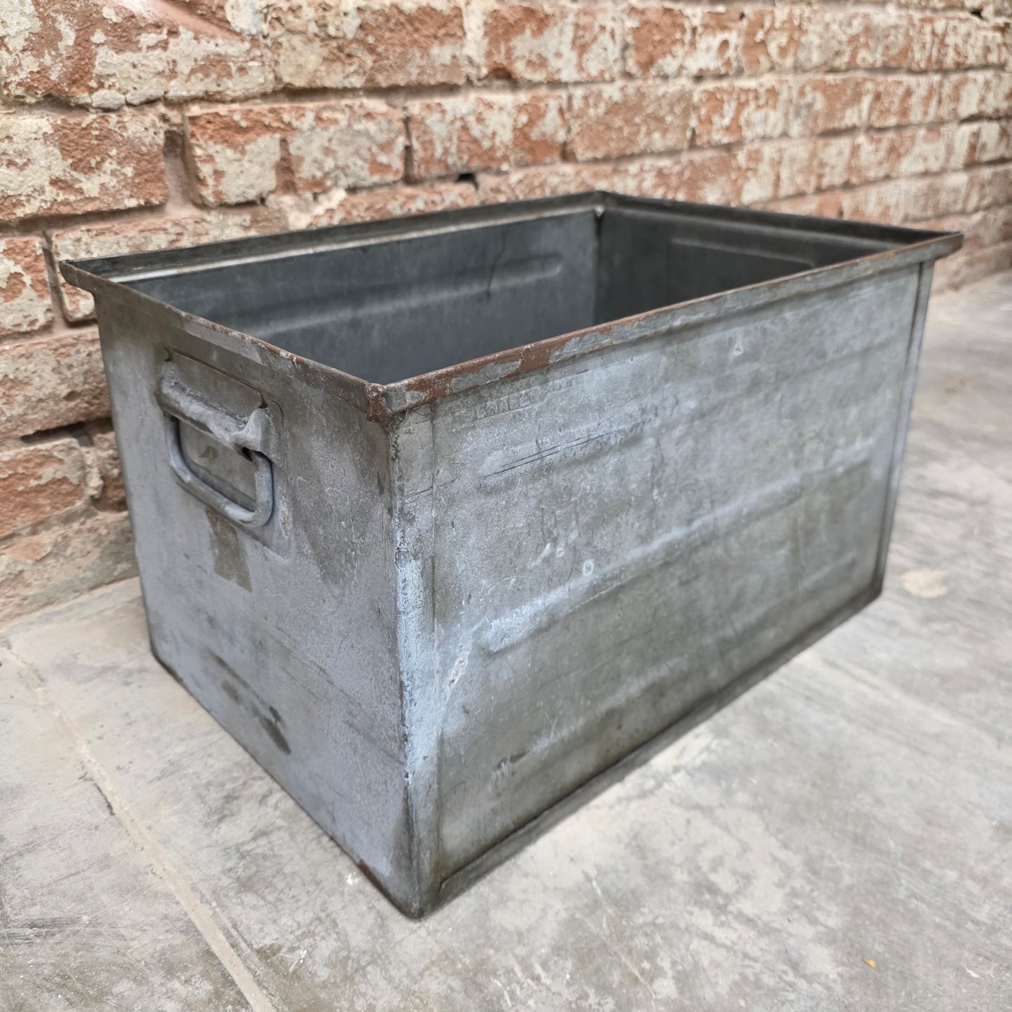 Industrial Schafer Kasten Iron Crate