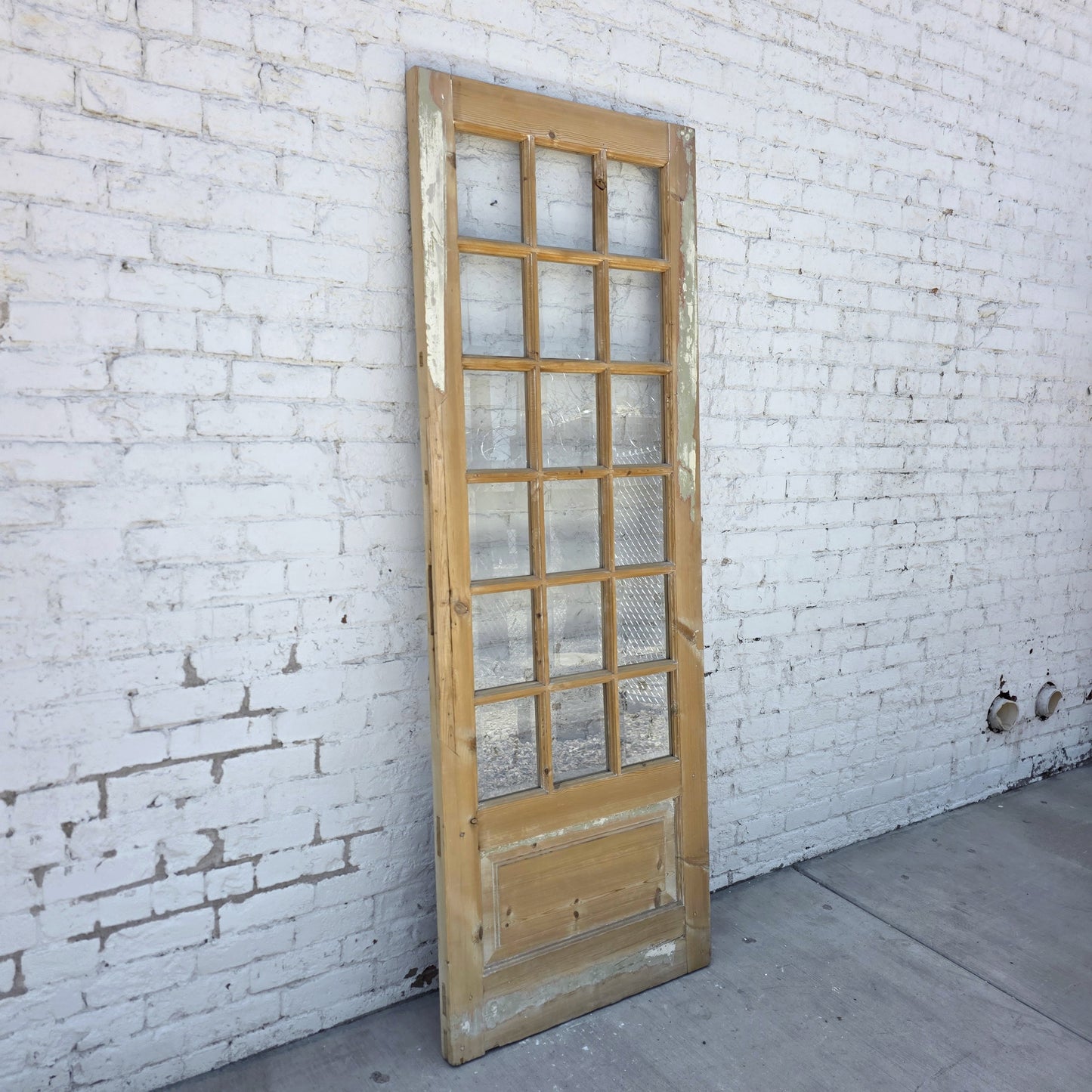 Single Antique French Door with 18 Lites