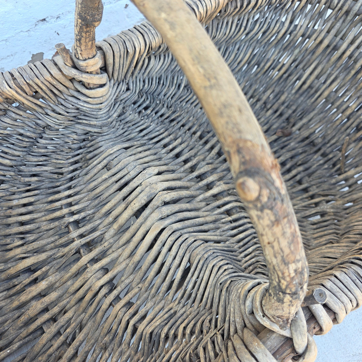 Vintage French Wicker Bourguignon Basket