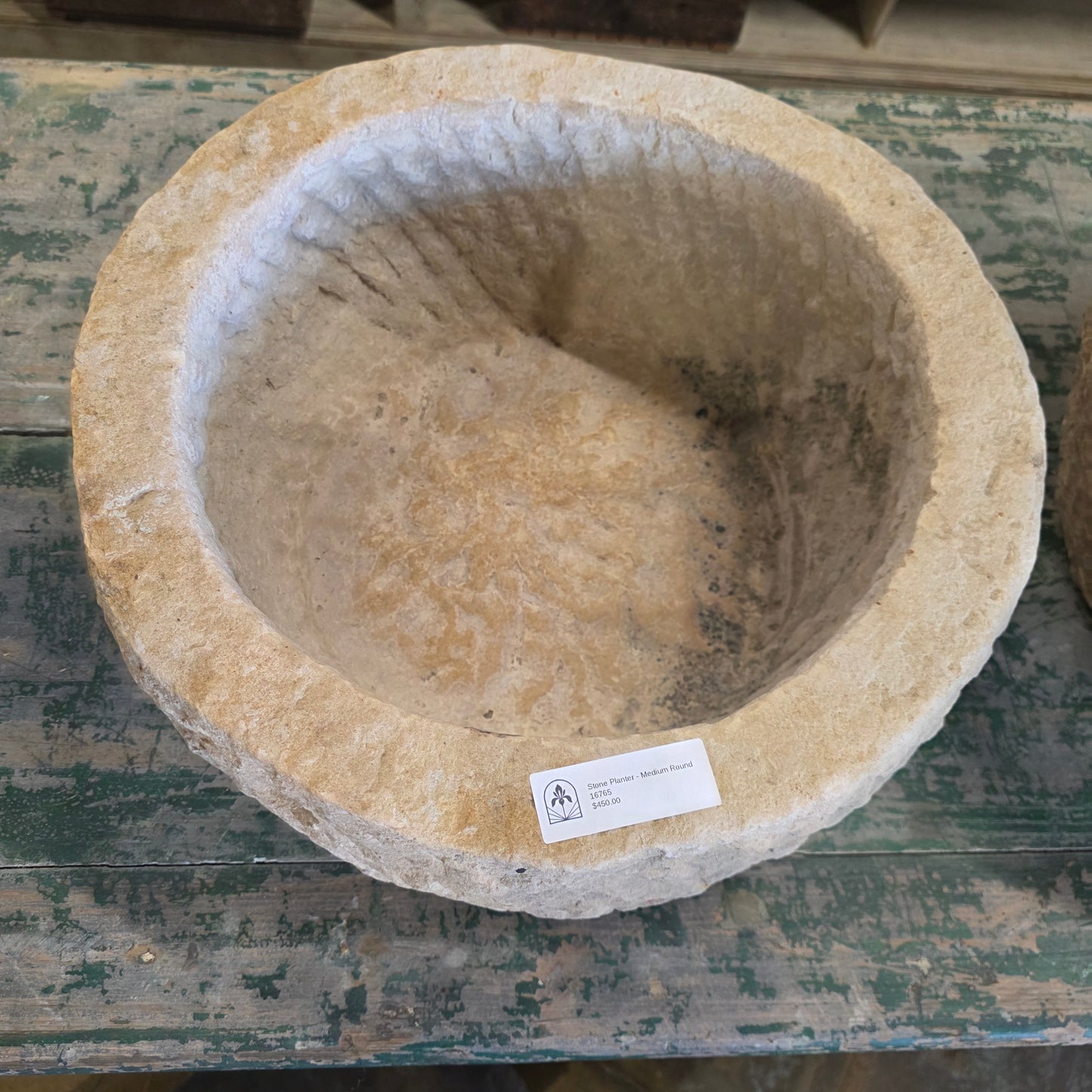 Medium Round Stone Sink/Planter