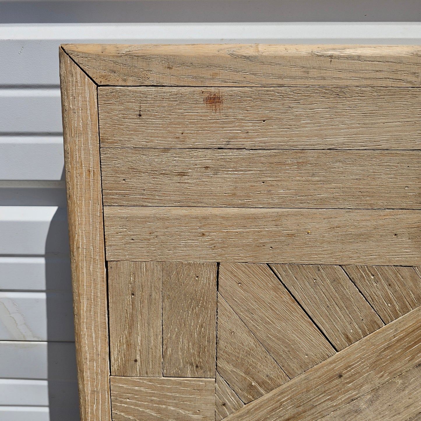 9 ft Washed Parquet Wood Dining Table Top