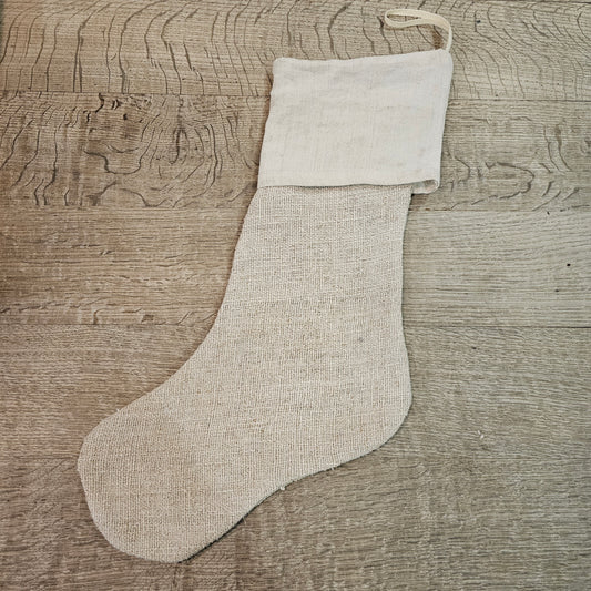 Grain Sack Christmas Stocking