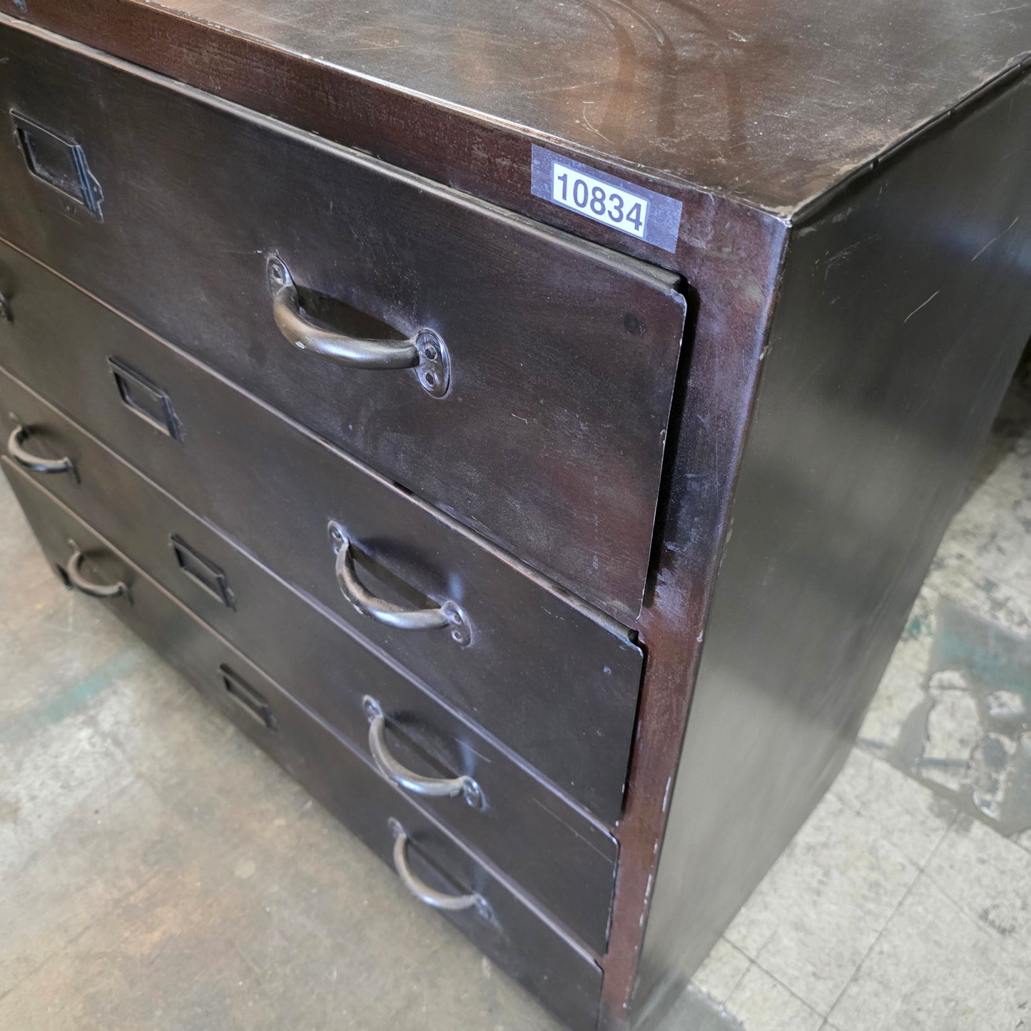 4 Drawer Black Metal Filing Cabinet Dresser