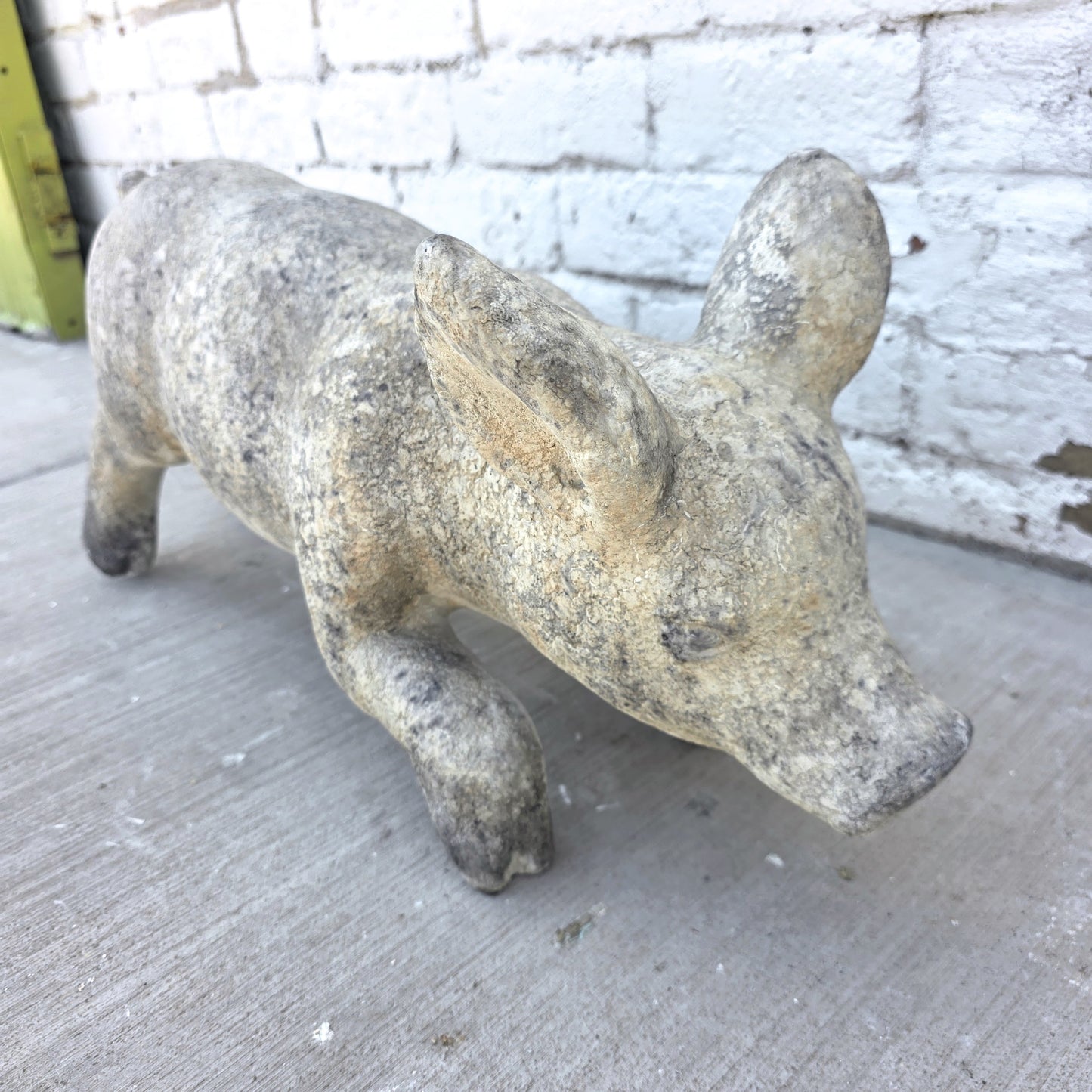 Small Plaster Standing Pig