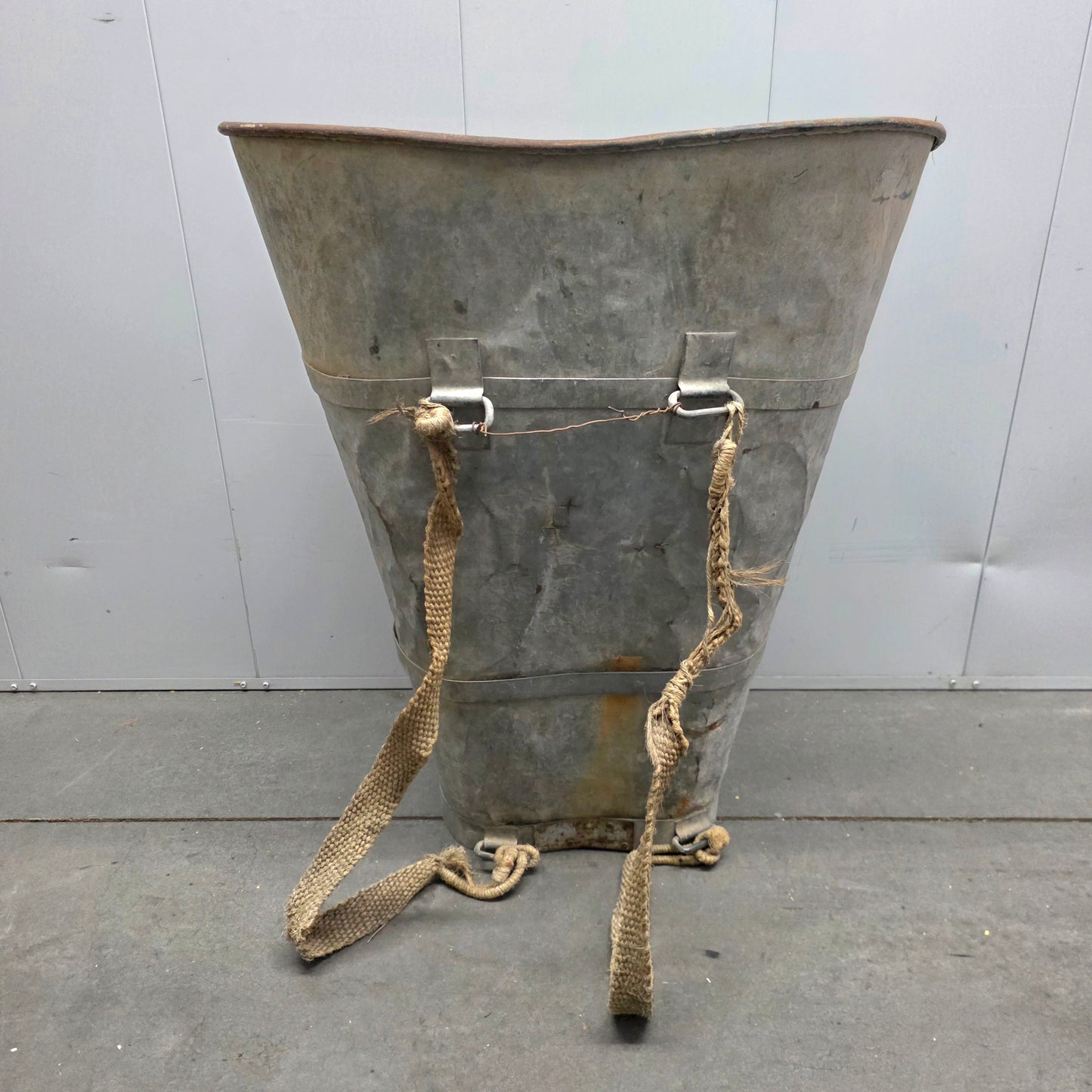 French Zinc Grape Gathering Bucket
