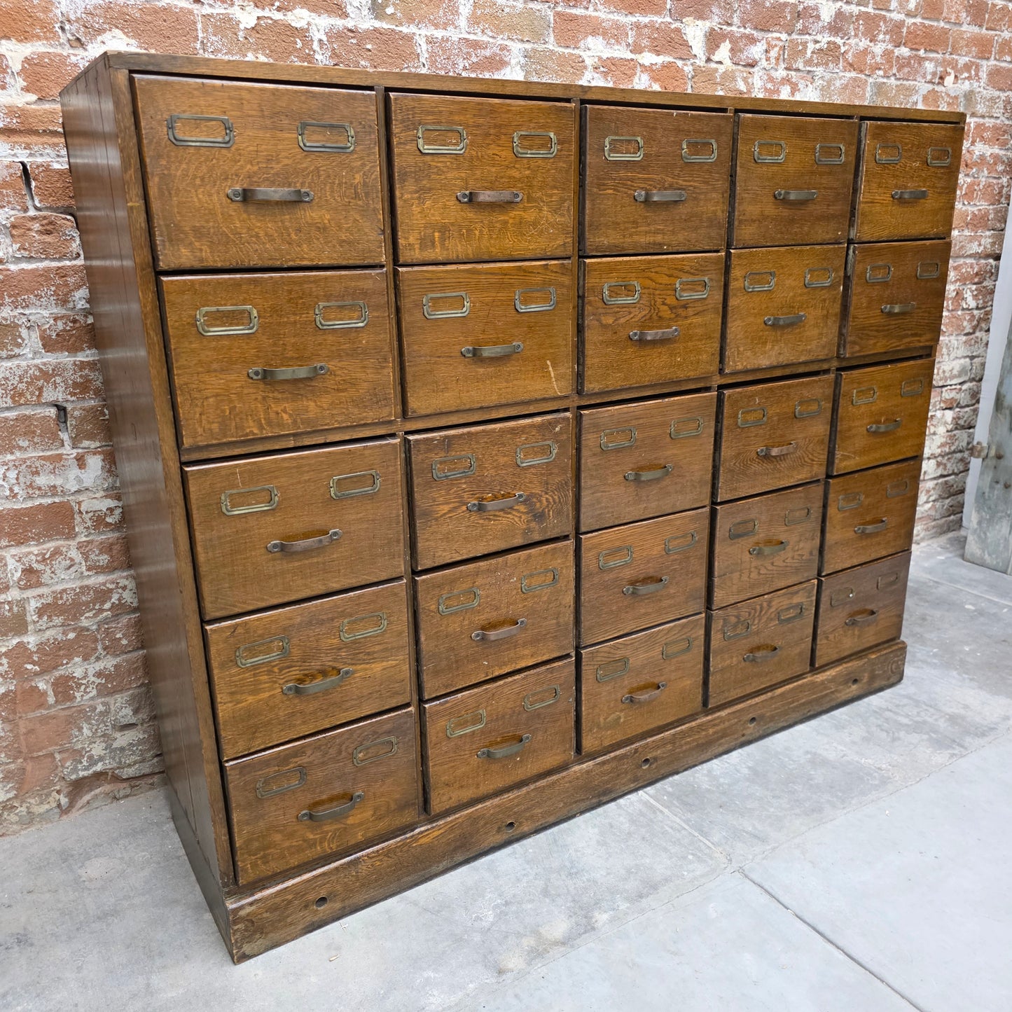 25 Drawer Oak Apothecary/File Cabinet