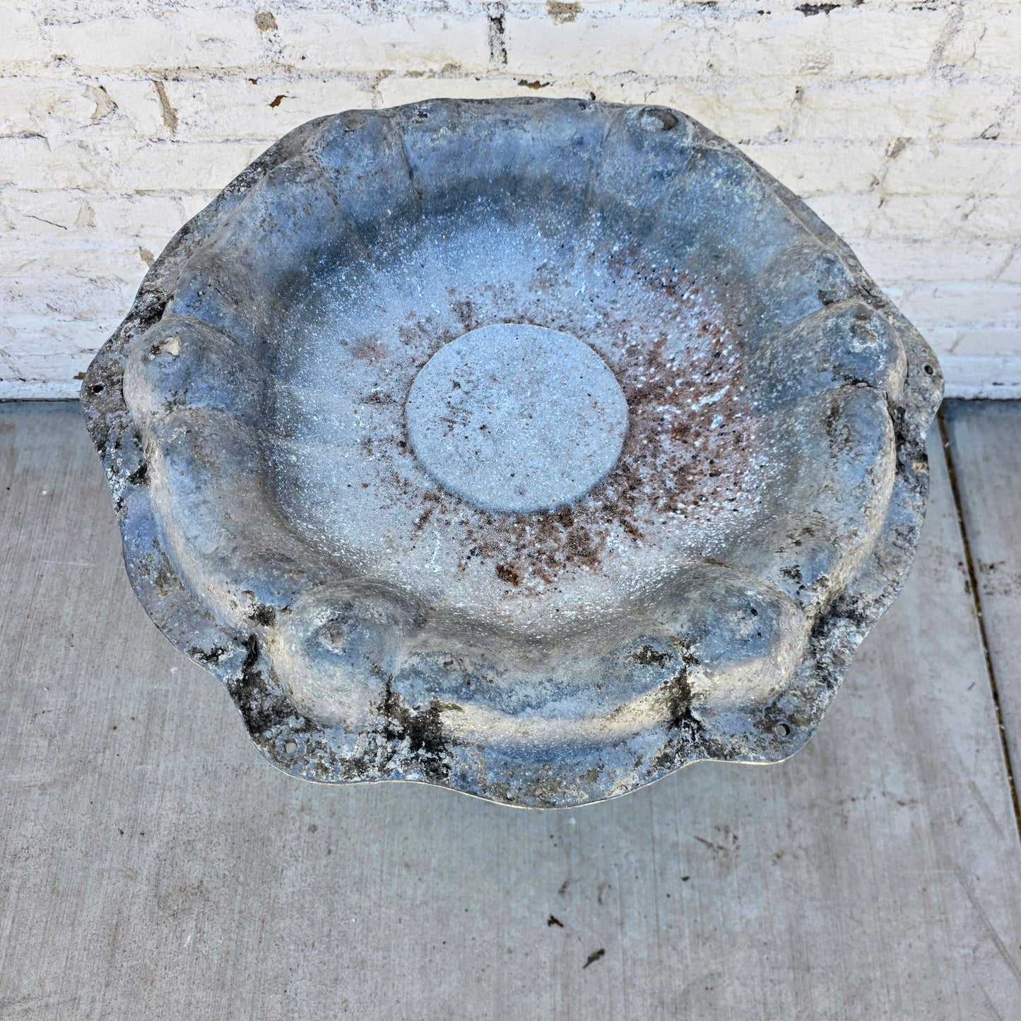 Galvanized Garden Bird Bath