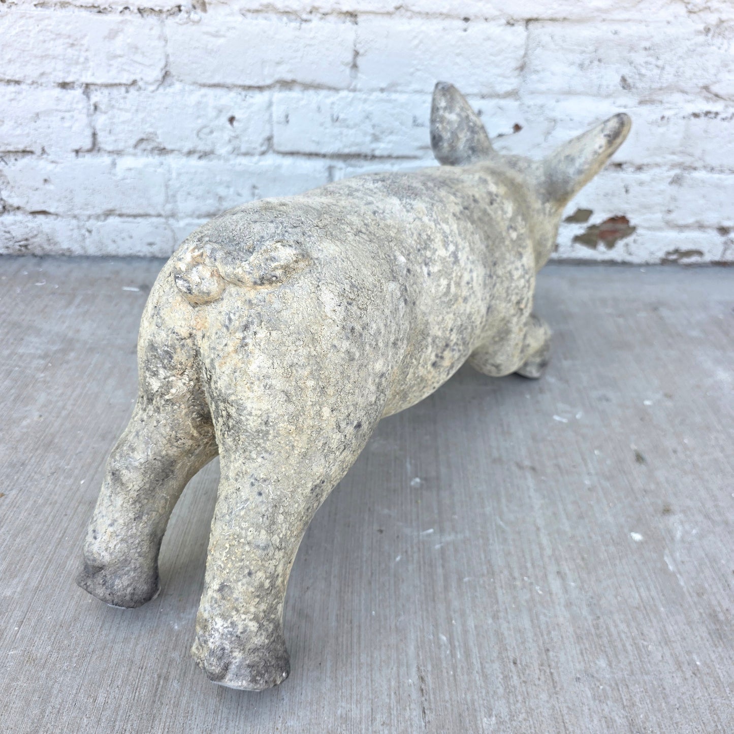 Small Plaster Standing Pig
