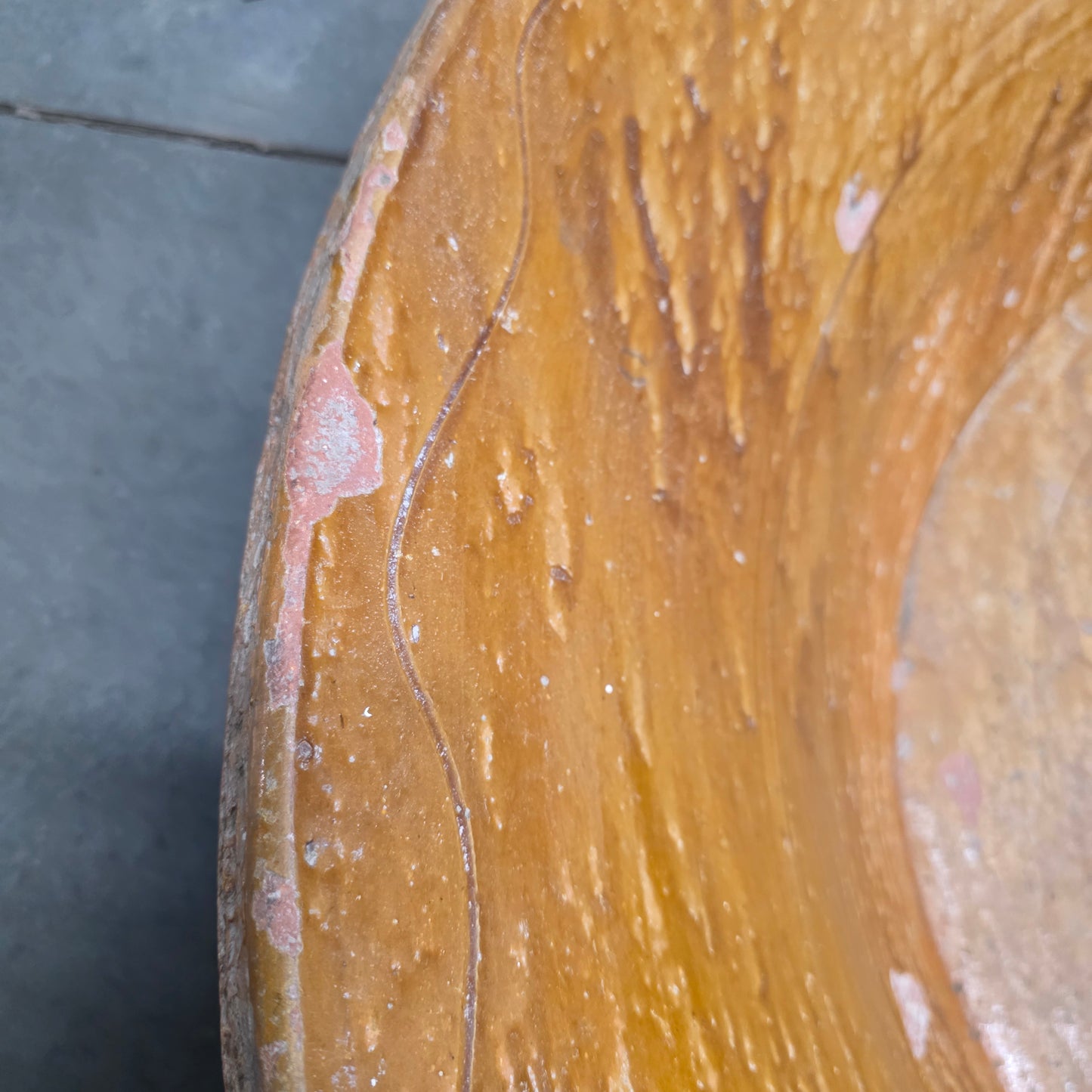 Large Glazed Ceramic Bowl