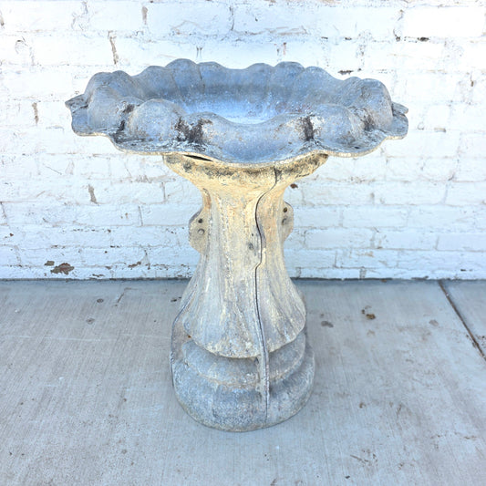 Galvanized Garden Bird Bath