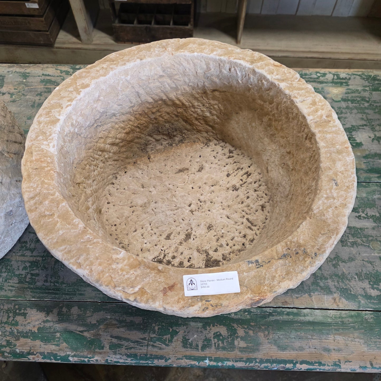 Medium Round Stone Sink/Planter