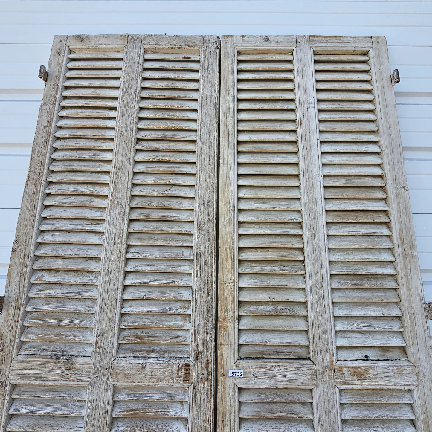Pair of Shuttered Wood Doors w/2 Panels