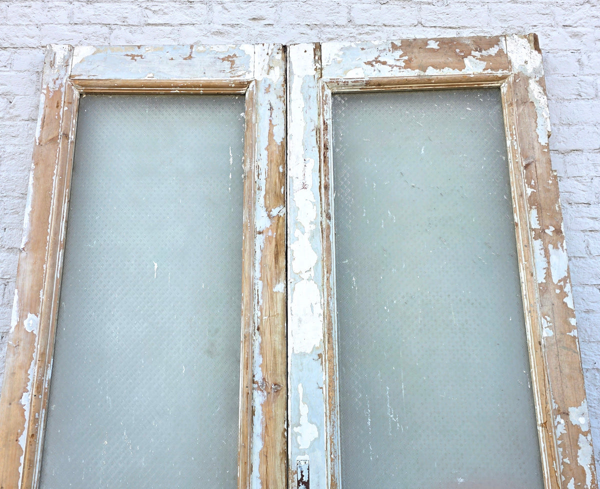 Pair of Single Lite Carved Doors
