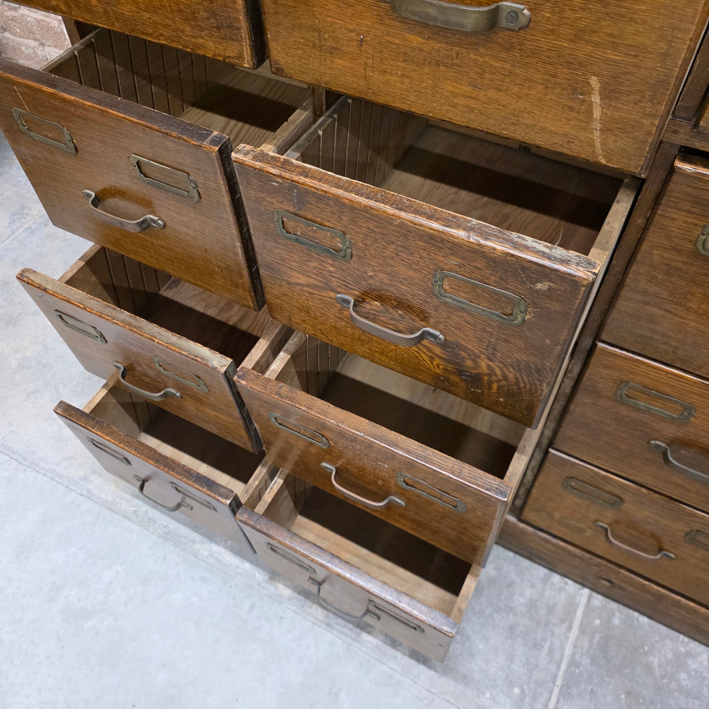 25 Drawer Oak Apothecary/File Cabinet