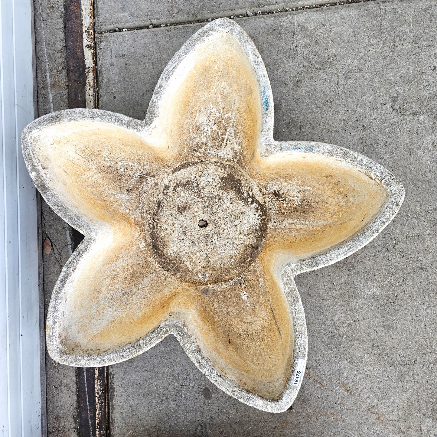 Pair of Large French Concrete Star Planters