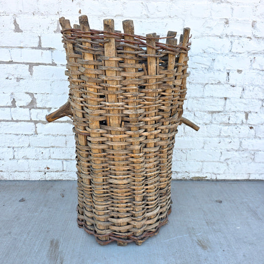 French Wicker Grape Hod/Basket
