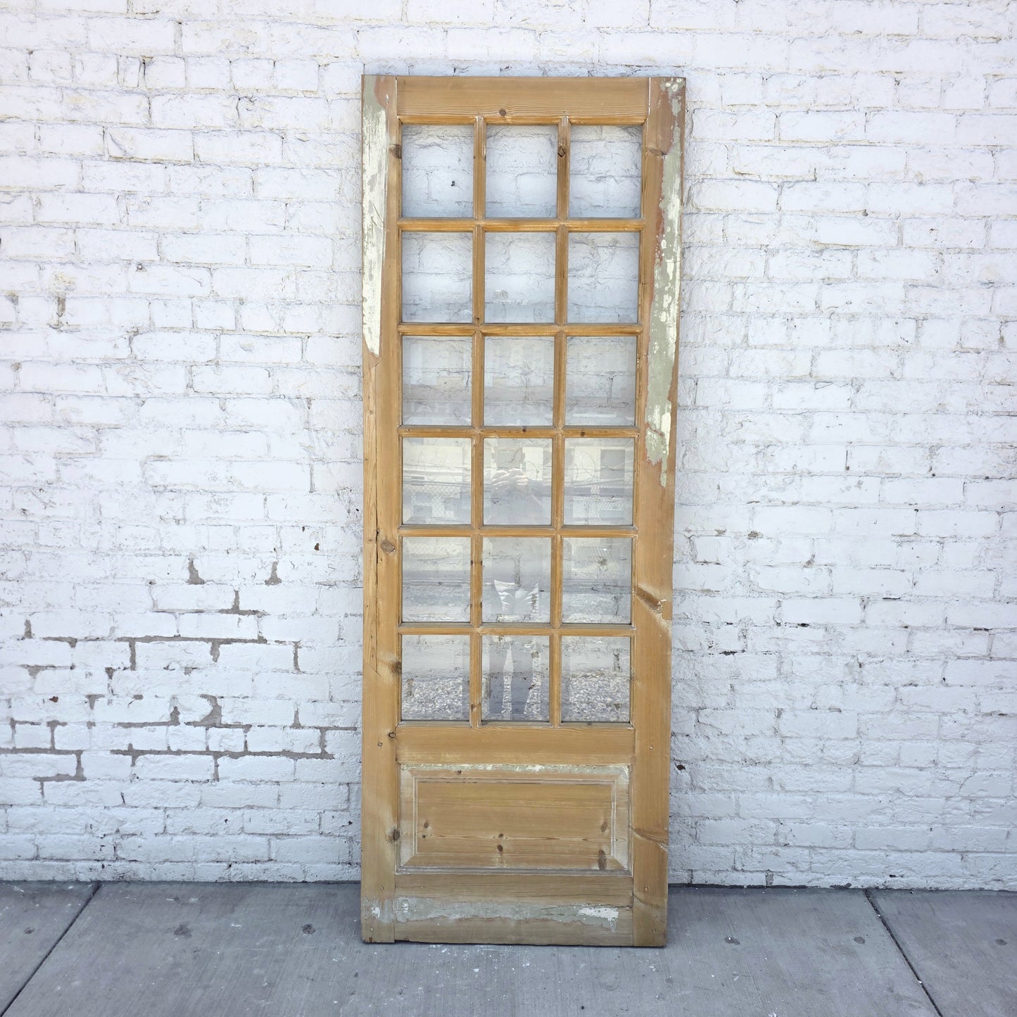Single Antique French Door with 18 Lites