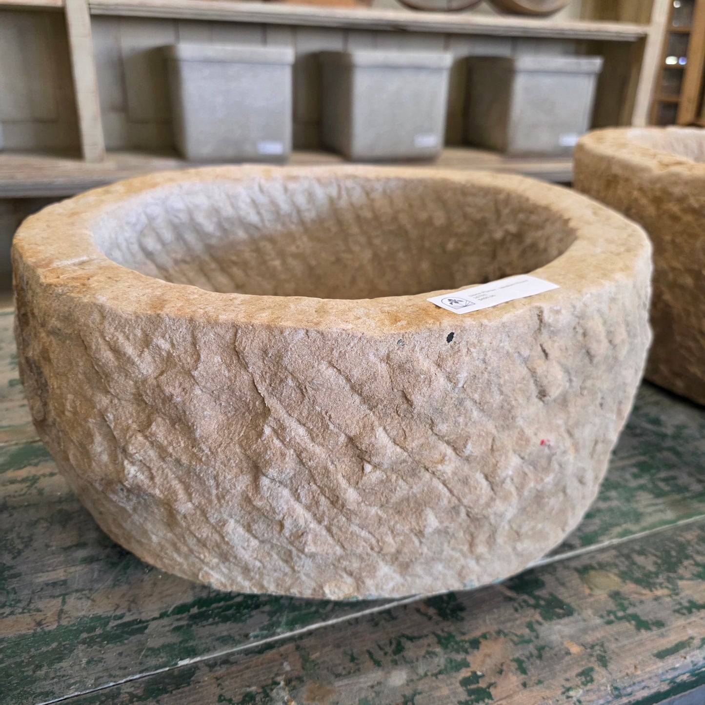 Medium Round Stone Sink/Planter