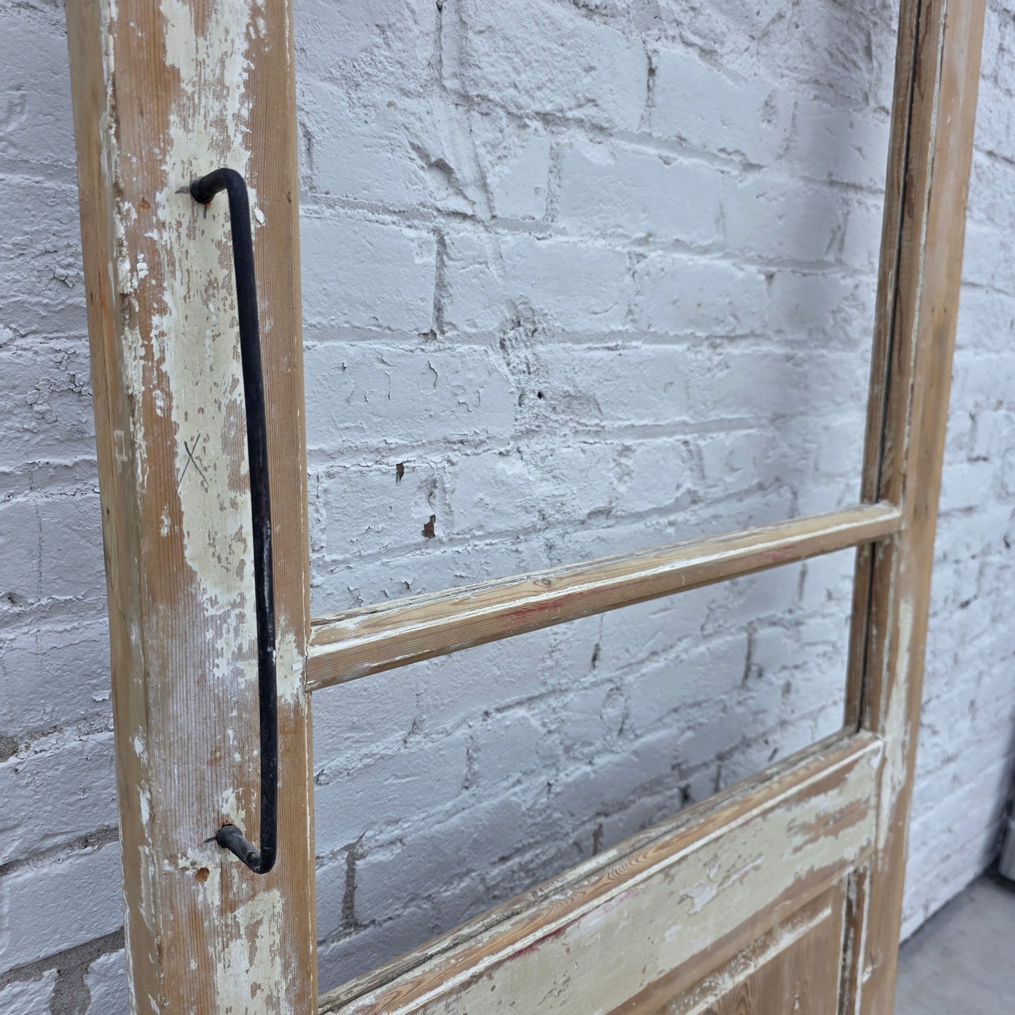 Single 4-Lite Antique Wood Doors