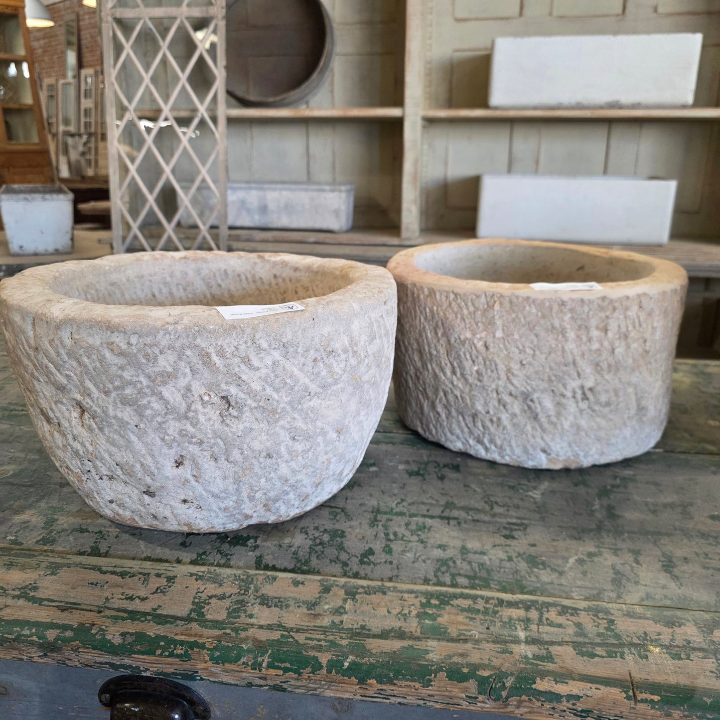 Small Round Stone Sink/Planter