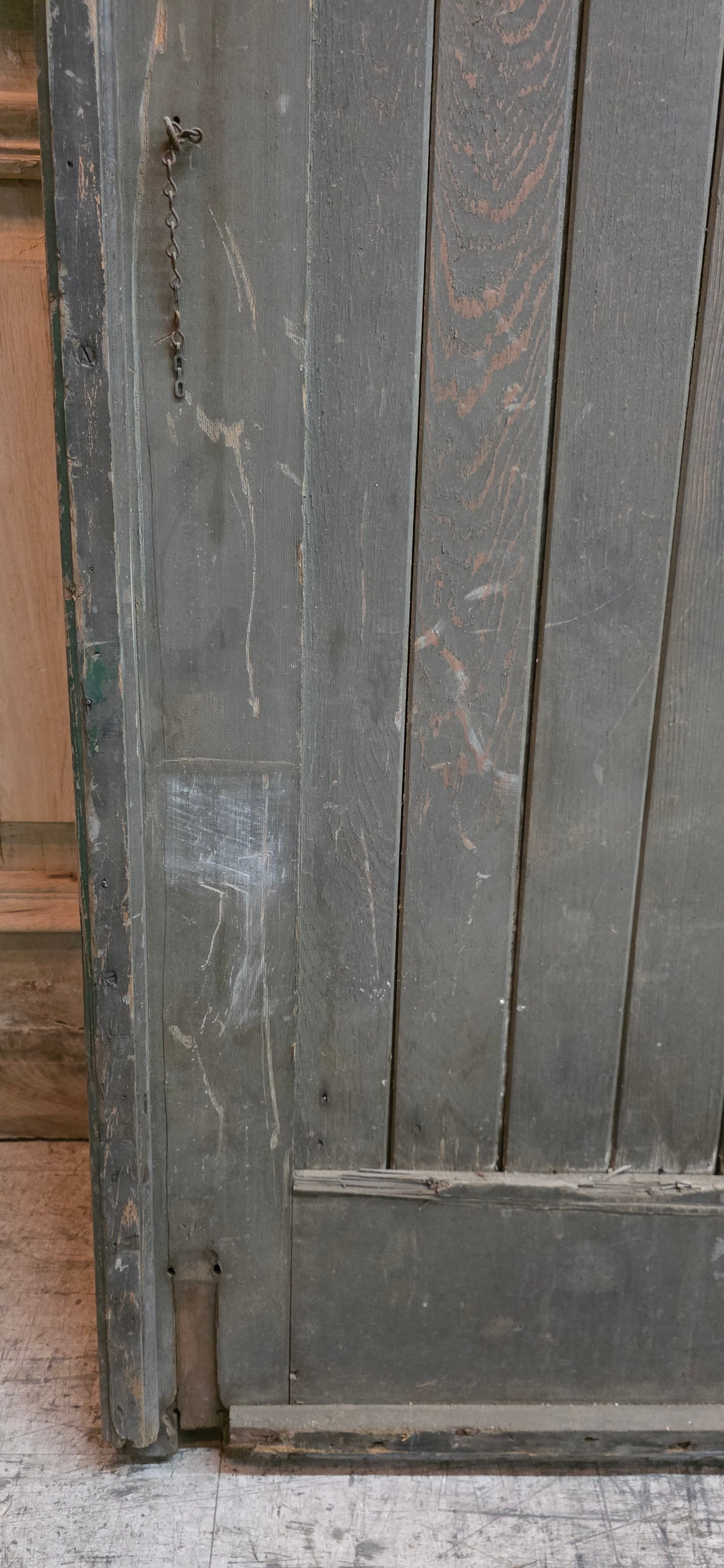 Single Stripped Barn/Carriage Door with "X" Bottom Panel