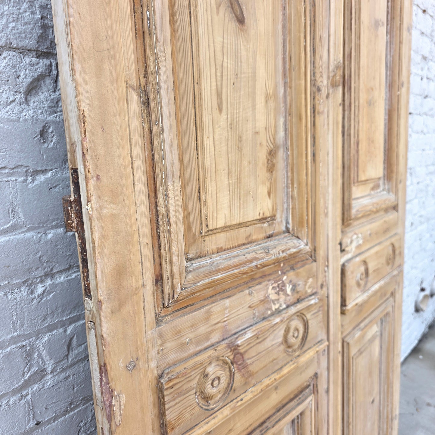 Pair of Washed Antique 2-Panel Doors