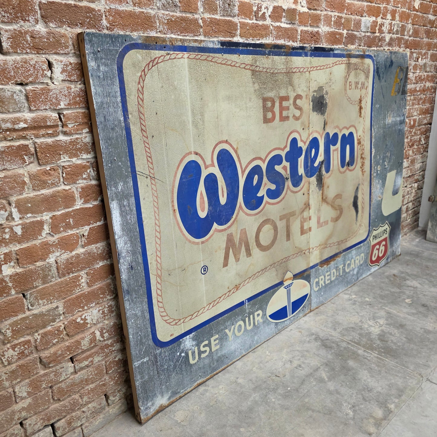 Mid-Century Vintage Metal Best Western Motel Sign