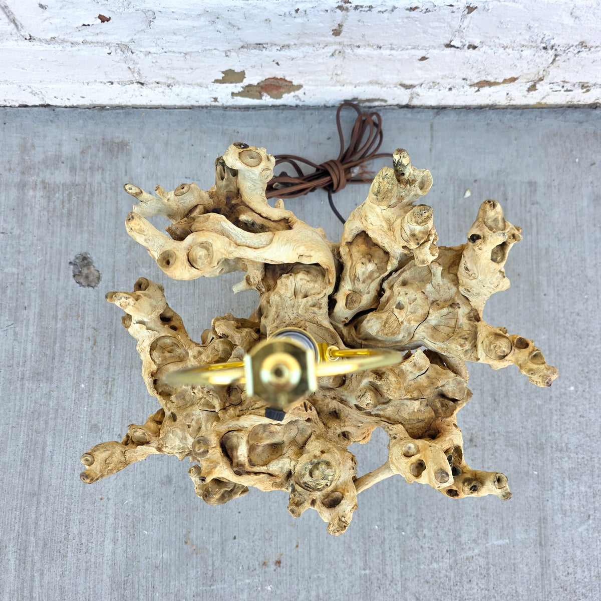 Bleached Grapevine Lamp