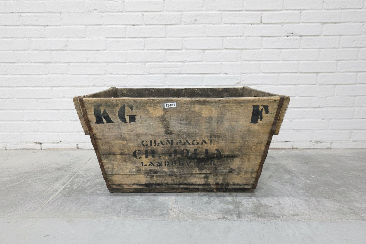 French Wooden Champagne Crate
