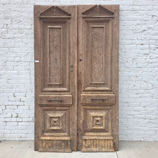 Pair of Carved French Doors