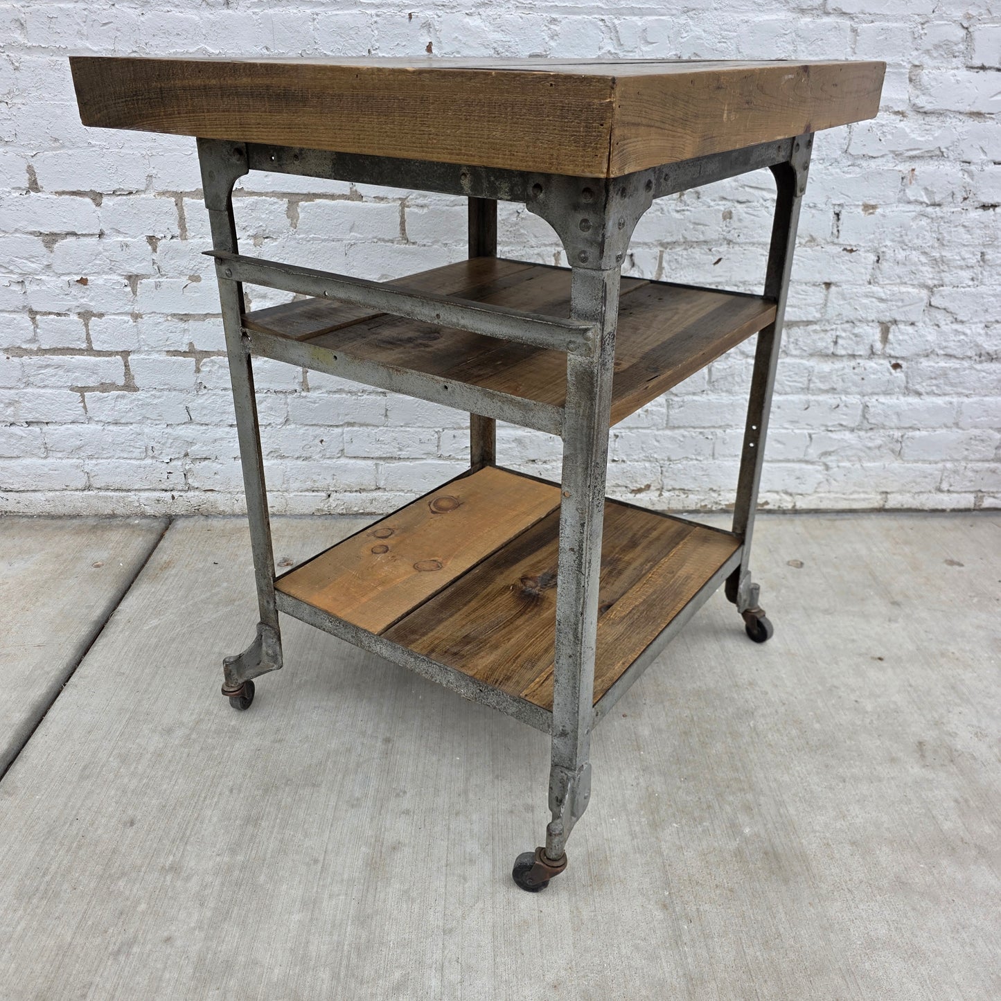 3 Tier Rolling Island Work Table