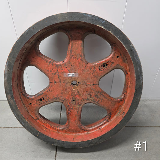 Vintage Red Industrial Foundry Mold