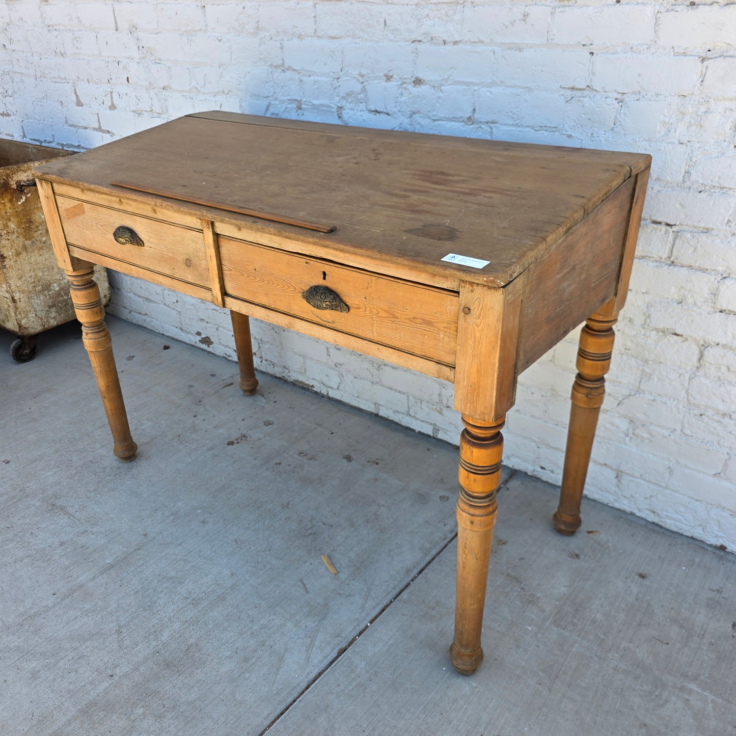Slant Top Work Desk w/ Drawer