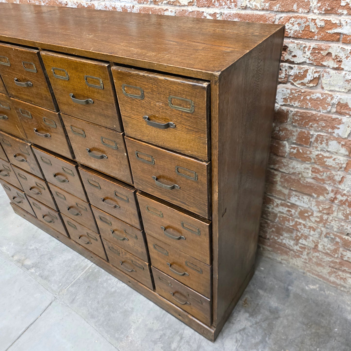 25 Drawer Oak Apothecary/File Cabinet