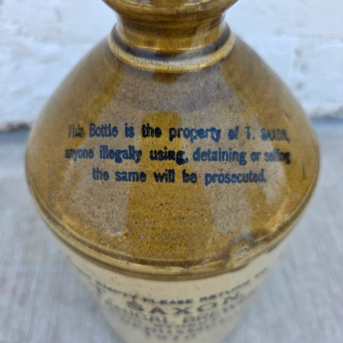 English Wine & Spirits Pottery Jug