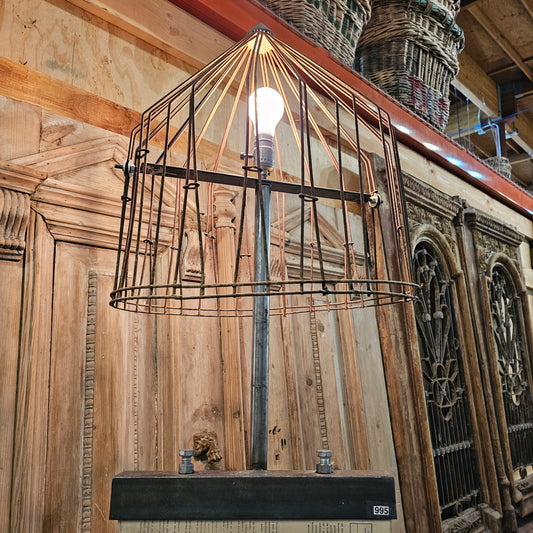 Repurposed Lithography Stone Lamp / Light