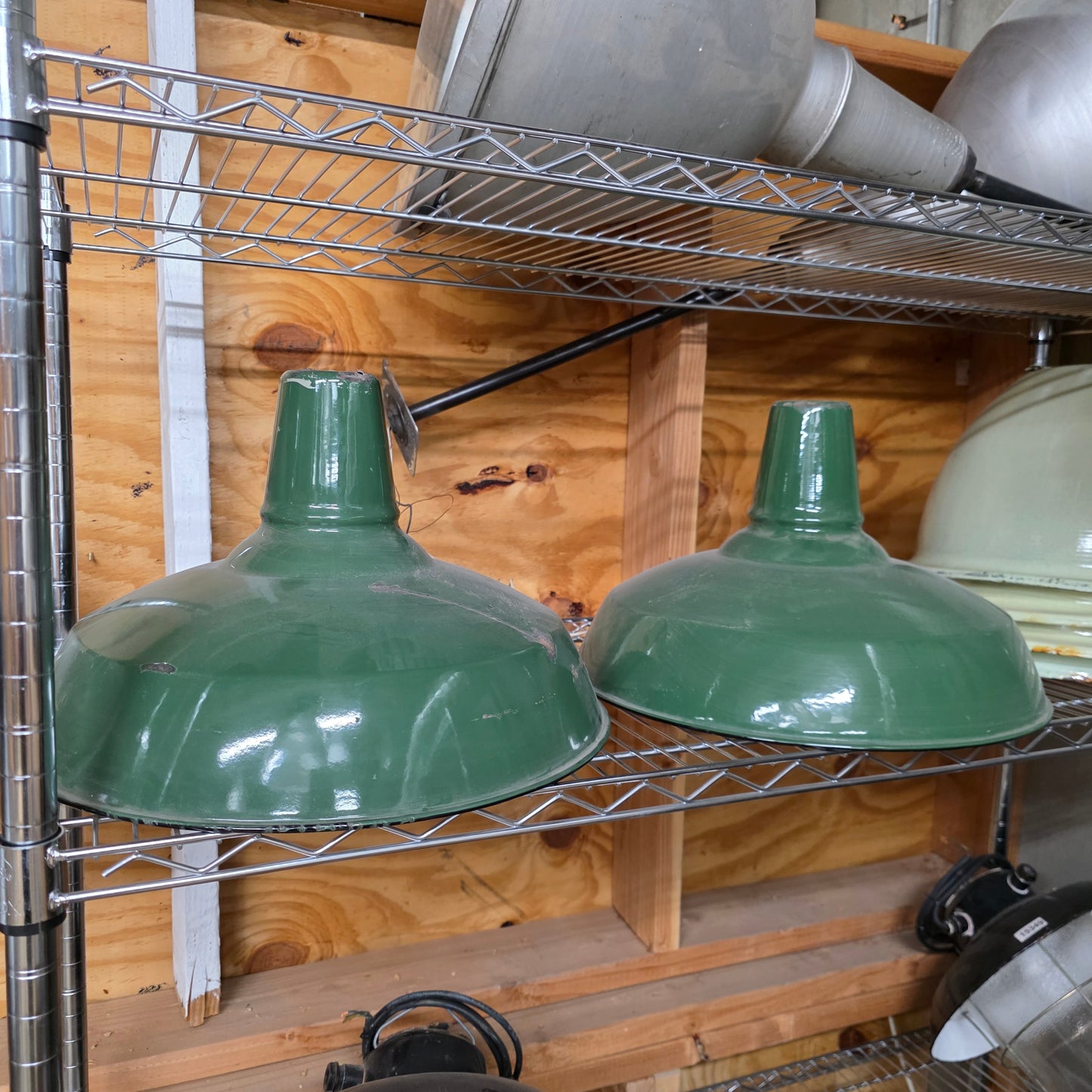 Industrial Green Ceramic Pendant