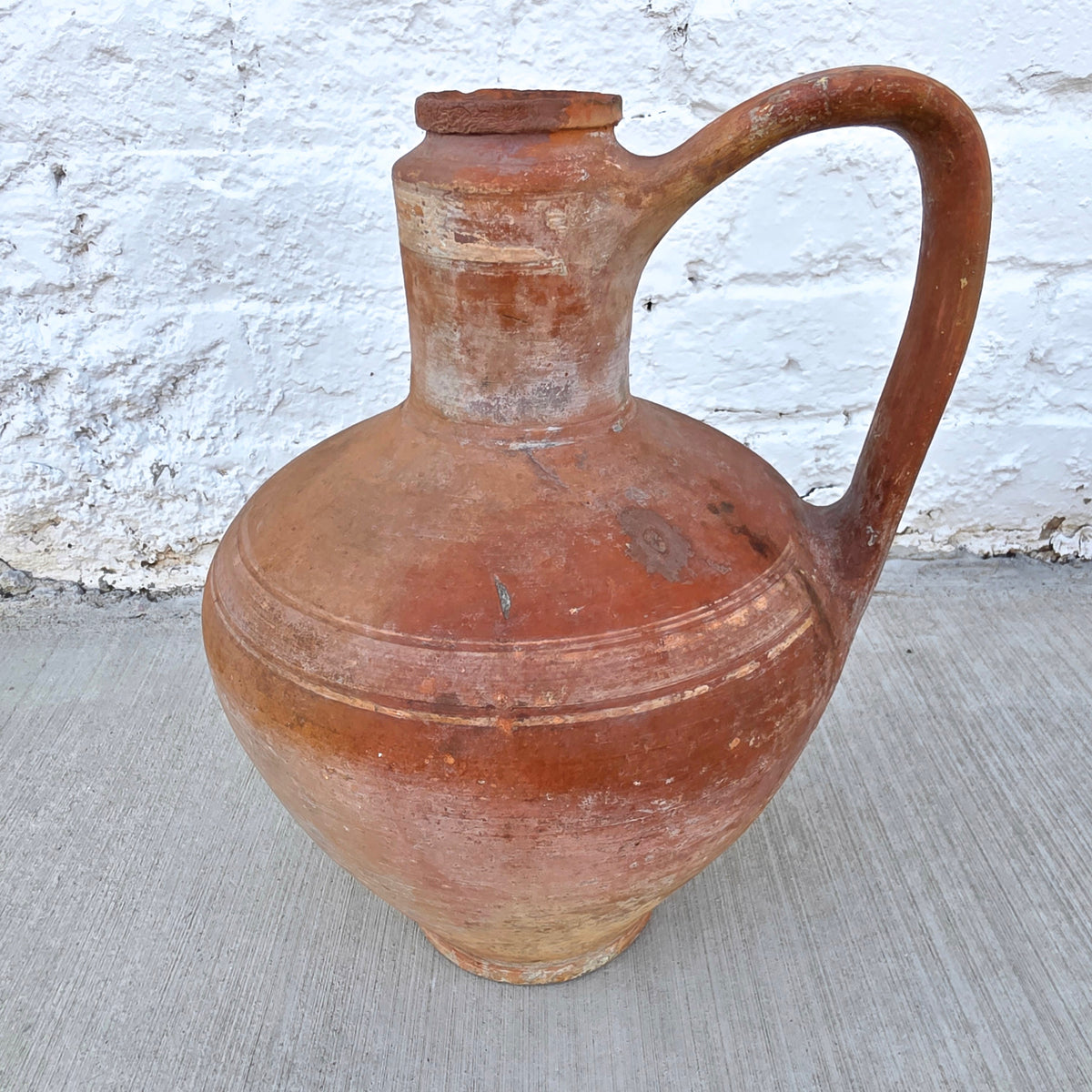 Vintage French Provincial Rustic Pottery Jug
