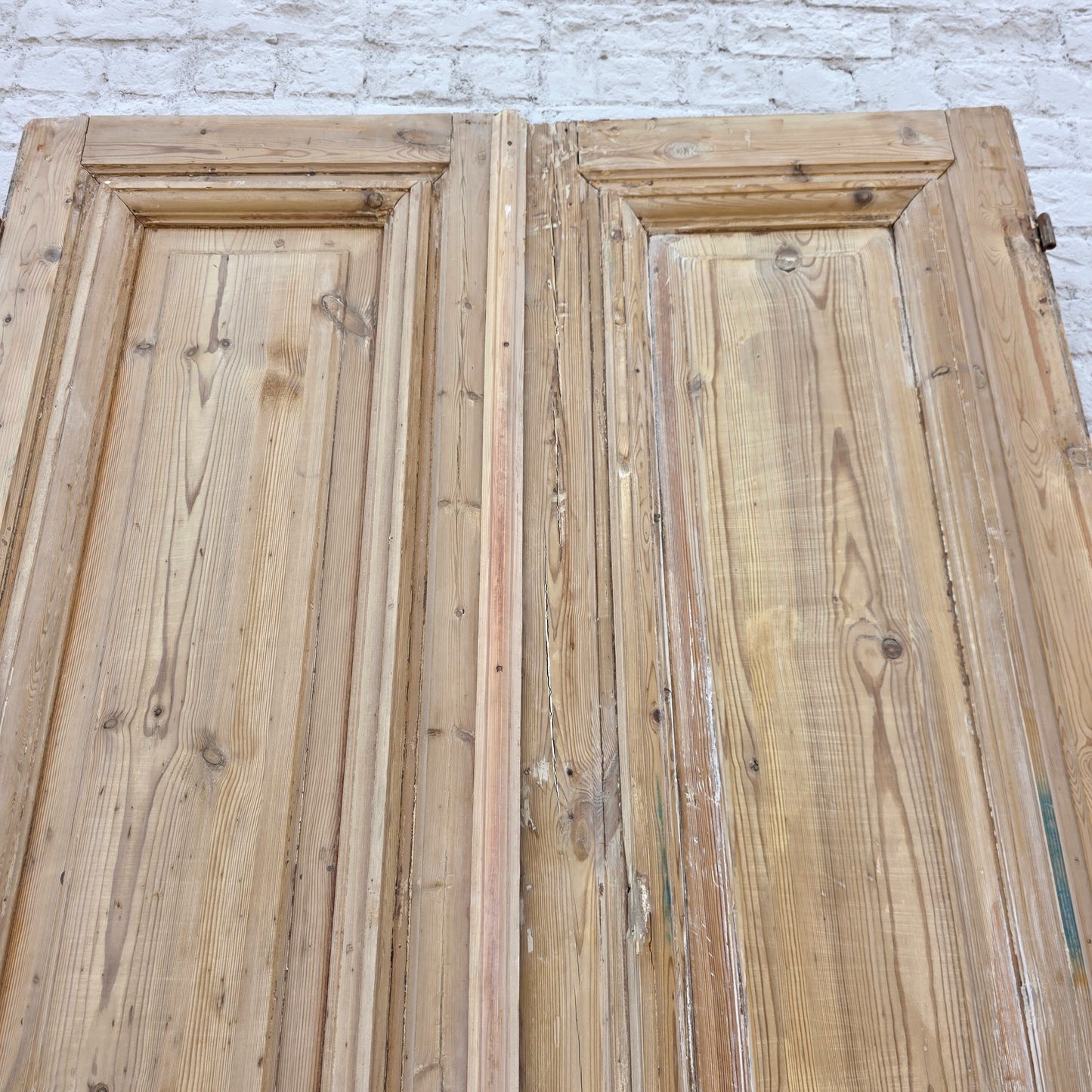 Pair of Washed Antique 2-Panel Doors