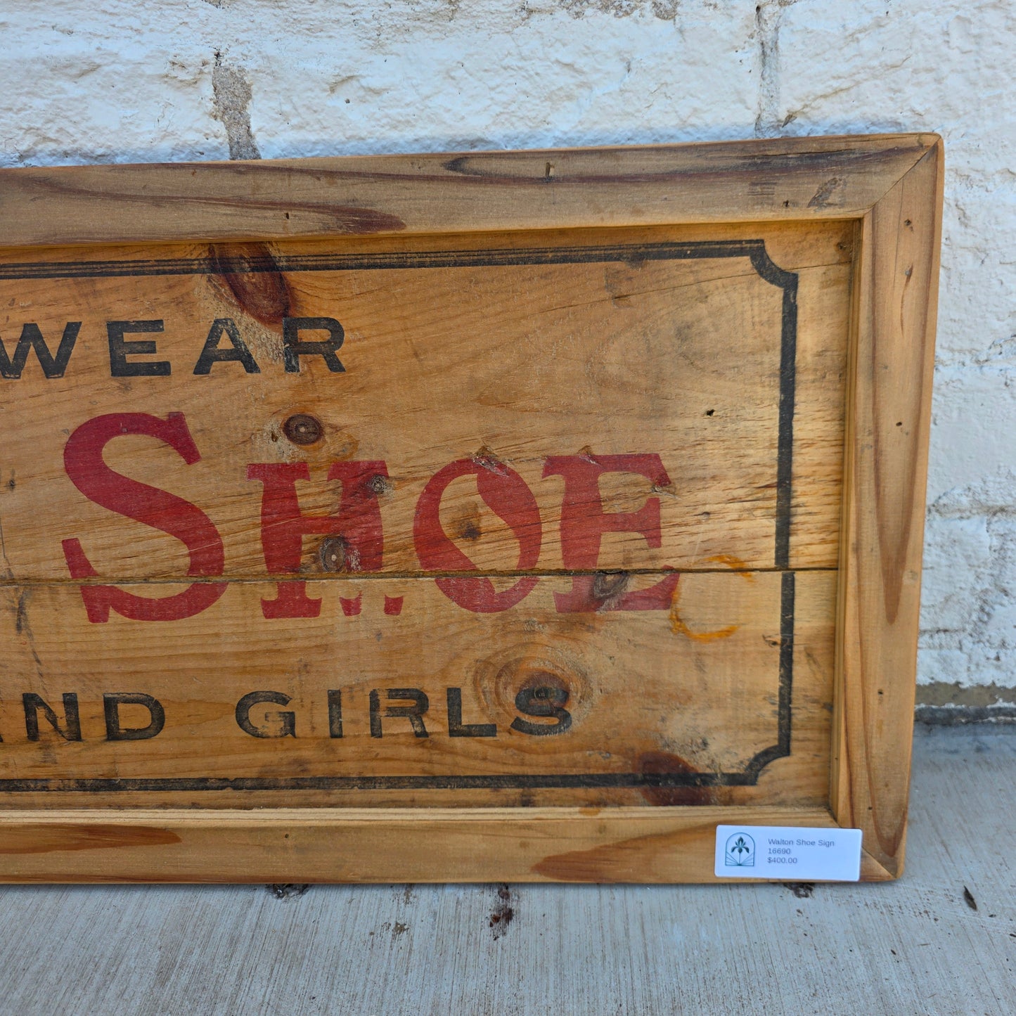 Walton Shoe Sign